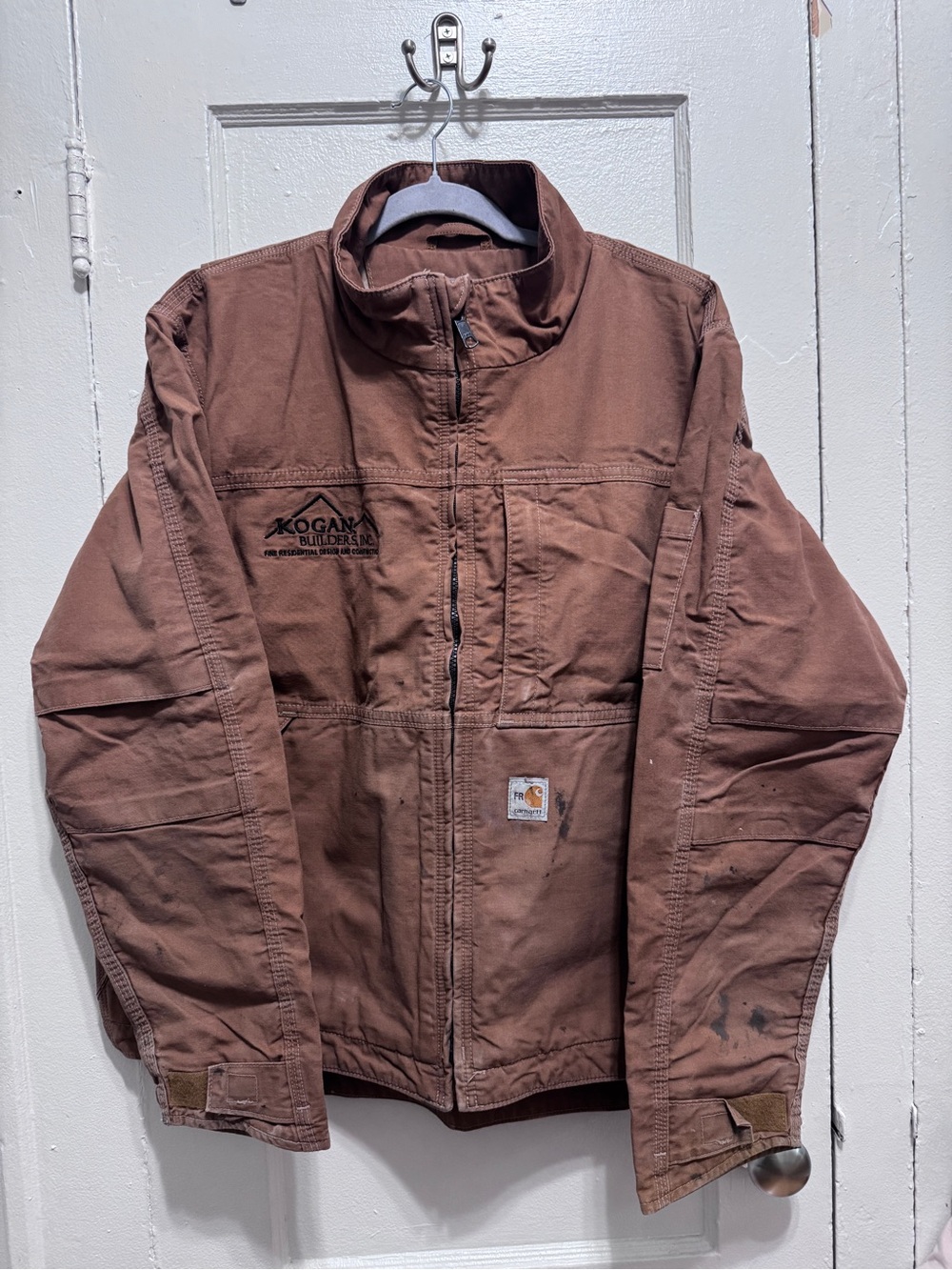 Carhartt Men's Brown Work Jacket with Front Zip